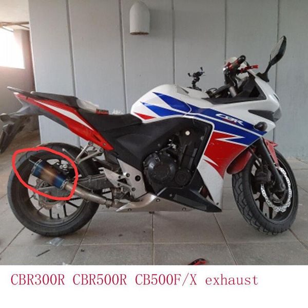 

motorcycle exhaust system 51mm universal cone pipe carbon fiber muffler with db killer escape moto for xj6 cbr500r cbr300r r6 rc390