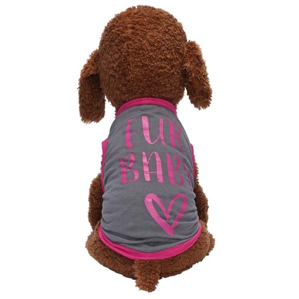 Cão vestuário colete verão outono criativo texto amor coração padrão respirável roupas para animais de estimação tshirt camisa gato cães roupas