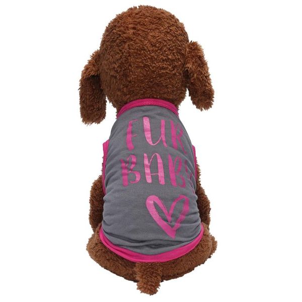 

dog apparel vest summer & autumn creative text love heart pattern breathable pet clothing tshirt cat shirt dogs clothes