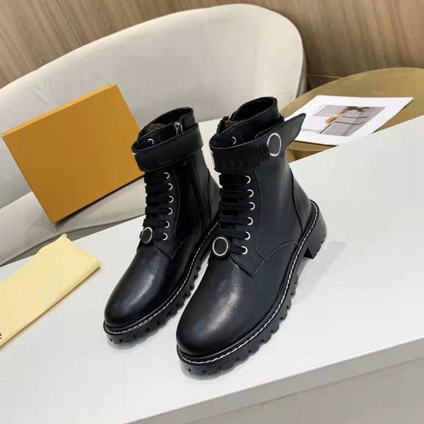 

luxury letter boots women winter sock boot chain leather designer louiings shoes flat mid high heel vutton dasad, Black
