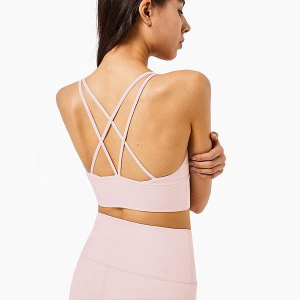 

gym clothing beautiful back shockproof sports underwear women gather fixed buckle yoga vest integrated running fitness bra, White;black