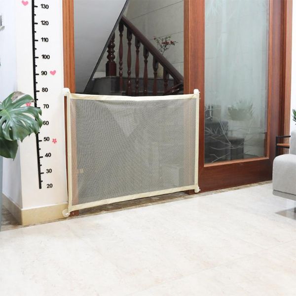

kennels & pens portable dog cat gate cloth barrier fence stair safety protection net pet with hook separation guard enclosure kit
