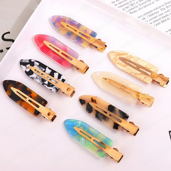 

acetate non-marking seamless hairpin duckbill clips headdress gradient barrette for women girls hair accessories, Golden;silver