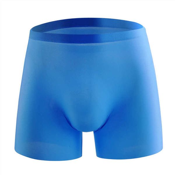 

underpants slim boxers underwear summer thin seamles underpant cool ice silk short solid color elastic swimming boxer plus size, Black;white
