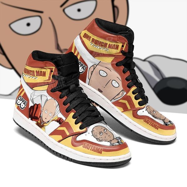 

one punch man sneakers saitama funny face custom shoes