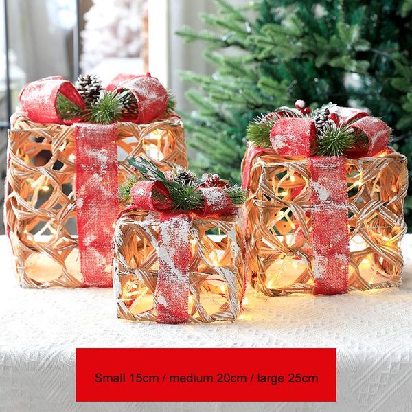 

gift wrap glowing box ornament creative christmas party supplies romantic deskdecoration for home living room bedroom in stock