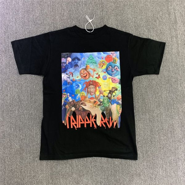 

printing digital graffiti trippie redd life s a travel album t male casual streetwear t-shirts 81bk, White