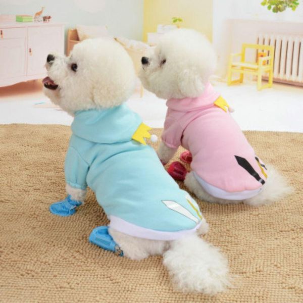 

dog apparel pet winter warm 2-legged button coat dogs cold-weather cute jacket beautiful gift