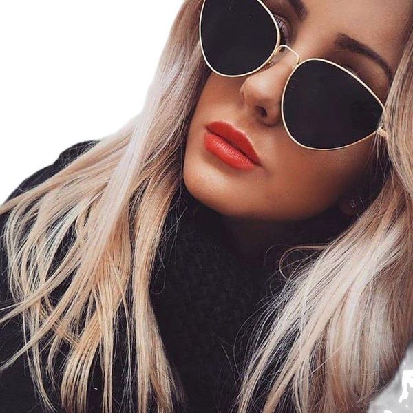 

sunglasses small vintage cat eye women red black sun glasses female ladies cateyes sunglass 2021 retro, White;black