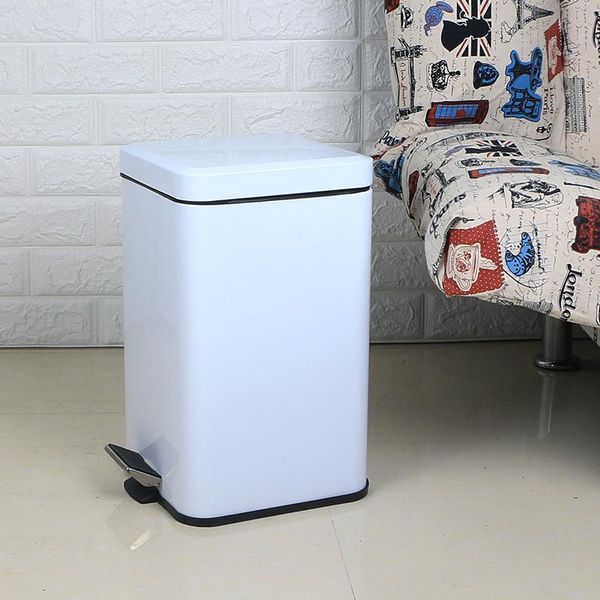 

waste bins modern rectangle trash bin bedroom cover white nordic can luxury standing rangement cuisine cleaning tools bk50lj