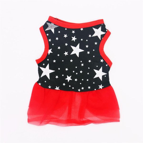 

dog apparel small dogs cozy puppy stars print vest dress pet cat cotton clothes for
