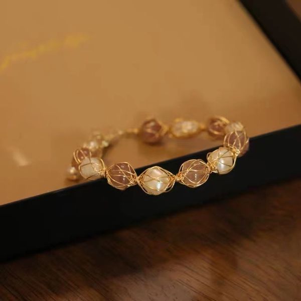 

fresh water pearl friend bracelet design baroque, Black