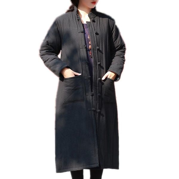 

women's trench coats long coat winter women padded, Tan;black