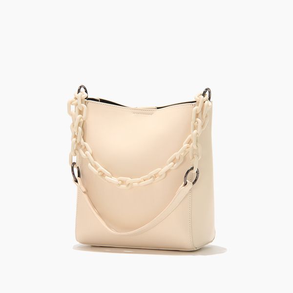 

design hand 2021 new fashion chain bucket french niche large capacity versatile is messenger women's bag, Red;black