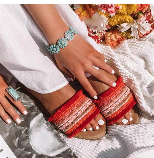 

sandals 2021 women slippers summer rome retro flat casual shoes female slip on slides woman plus size sandalias mujer, Black