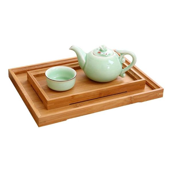

kitchen storage & organization rectangular japanese style wooden tea ceremony set tray bamboo solid fruit bread