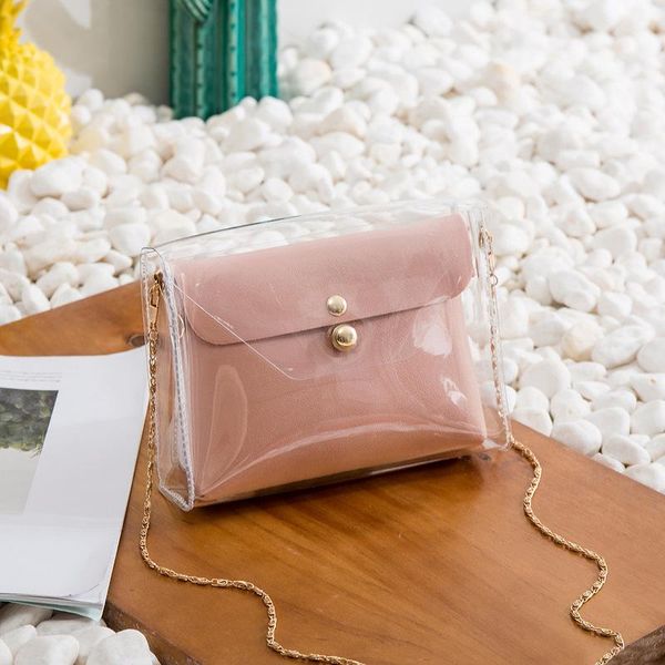 

evening bags 2021 fashion pvc jelly bag women small transparent shoulder handbags mini mobile phone chain crossbody messenger for girls