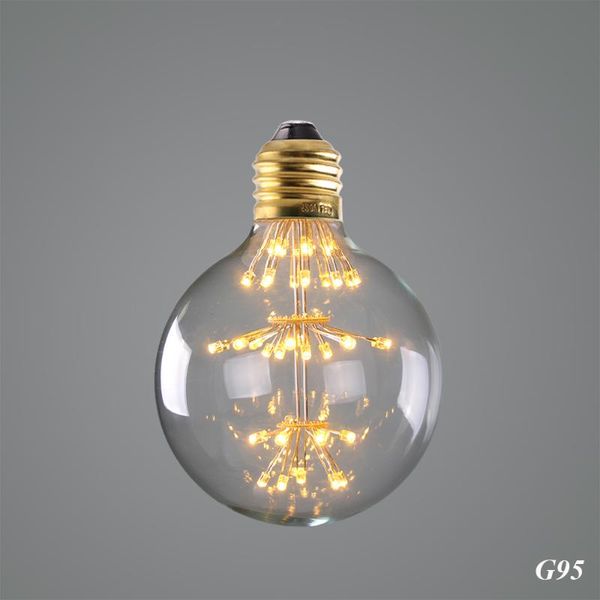 

3w g95 novelty retro energy saving bulb globe led bulb fireworks starry starry radial super warm 2200k decorative chandelier bed