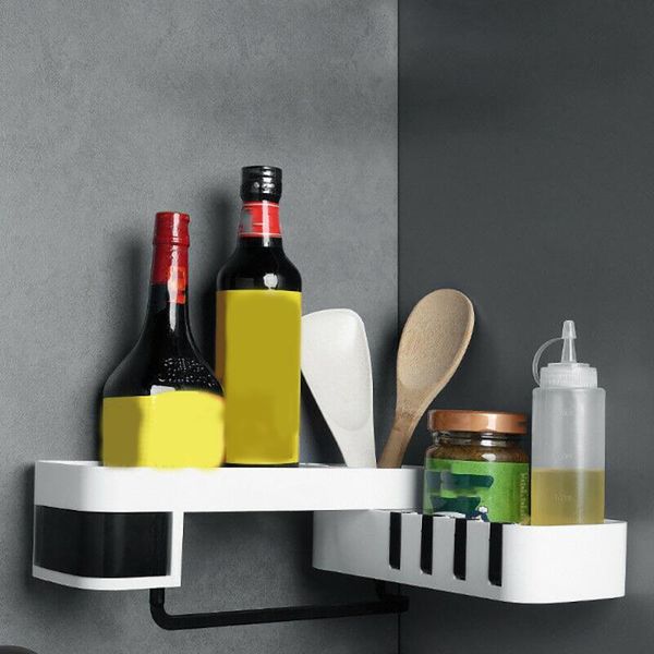 

bathroom storage & organization abs plastic shower shelf seamless rotating tripod punch-rotary multifunction corner bath holder