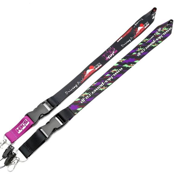 

keychains jdm racing style hks power cellphone removable multifunctional lanyard car keychain id holder mobile neck strap quick release, Silver
