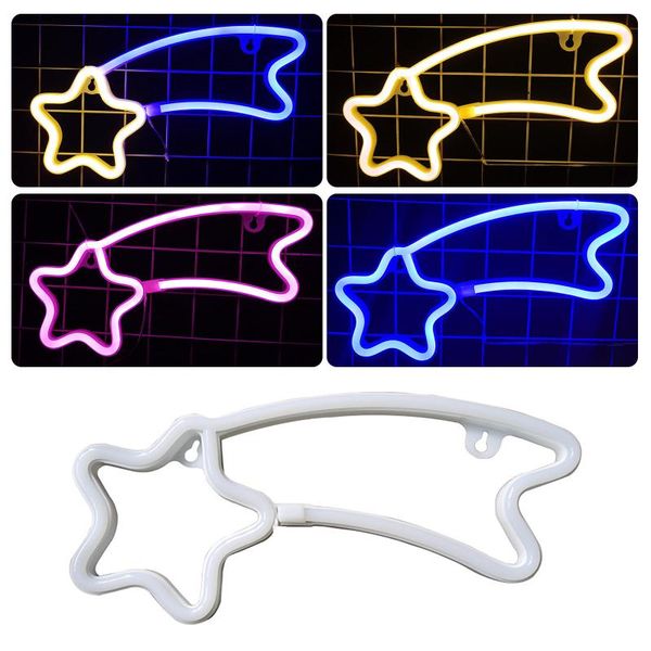 

night lights led meteor neon lanterns creative wall hanging children's room bedroom holiday warm and romantic decoration