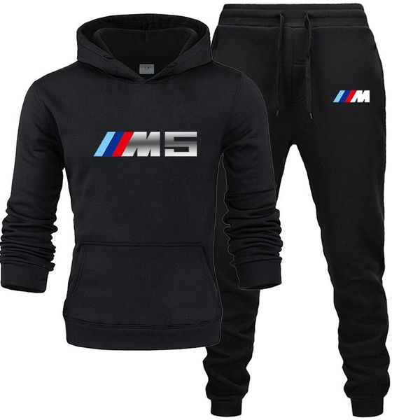 

men's tracksuits 2021 brand clothing pullovers sweater cotton men hoodie two pieces + pants sports fall winter track suit, Gray