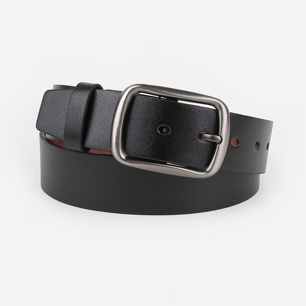 

imitation leather simple business casual pin buckle belt men's, Black;brown