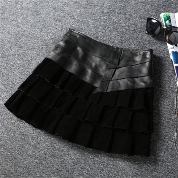 

new lambskin wrap hip skirt a promotion piece me2h, Black