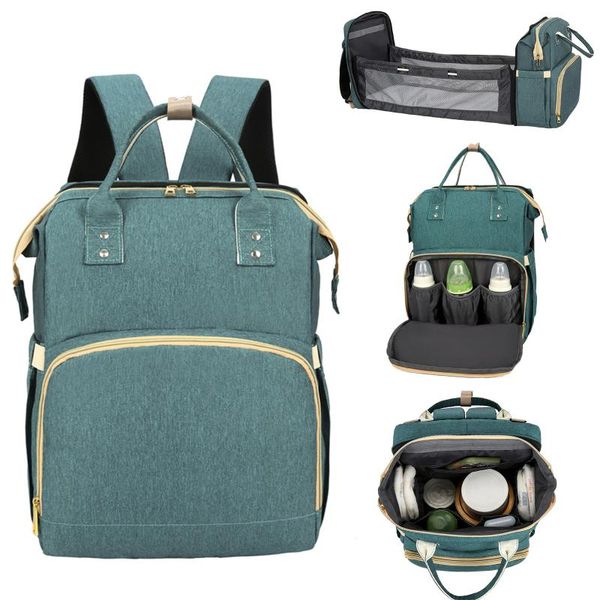 

diaper bags bag multifunctional baby folding bed rucksack mom dads backpack maternity nursing handbag stroller traveling knapsack