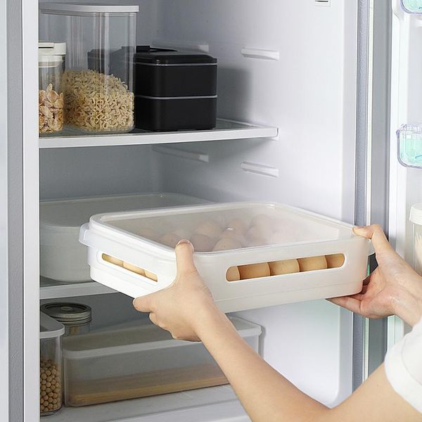 

storage bottles & jars kitchen 24 anticollision egg carton refrigerator crisper transparent cabinet of side hole fresh duck eggs receive box