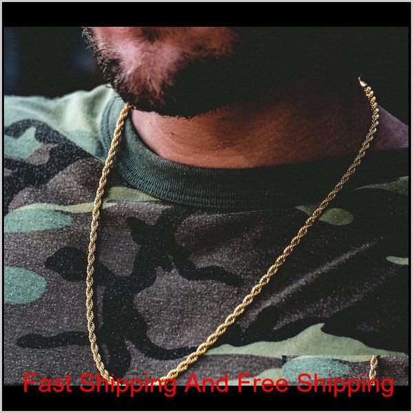 

24 chain 31 gold men's hip and necklace 4mm women's hop necklace rope / street bbyeh xr8jk kmrvf, Silver