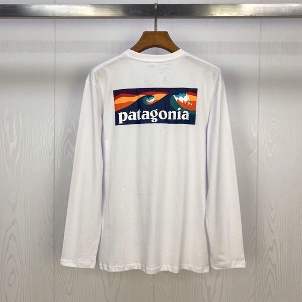 

danchao brand super fire wave print men's and women's casual versatile long sleeve t-shirt, Gray;blue