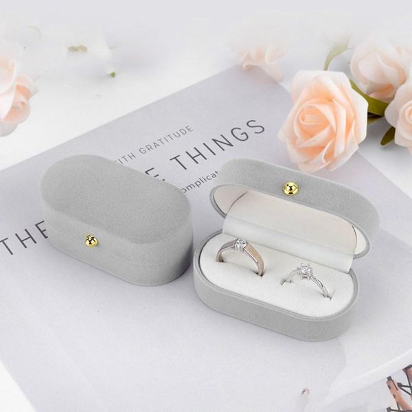 

jewelry pouches, bags multi-color lint storage box fashion organizador ring\earrings wedding accessories boite cadeaux, Pink;blue