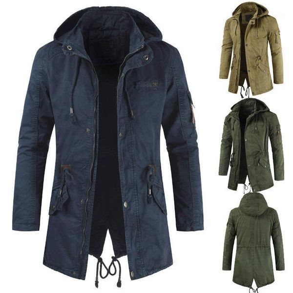 

men casual outwear jacket men's windproof windbreaker spring militory fashion plus size 4xl autumn mid-length jackets, Black;brown
