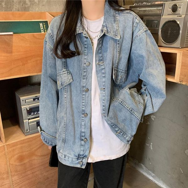 

women's jackets jacket fashion denim autumn lady korean loose blue casual streetwear plus size outerwear coat, Black;brown