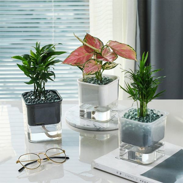 

creative automatic self watering flower plants pot hydroponic potted put in floor irrigation for garden indoor home decorations