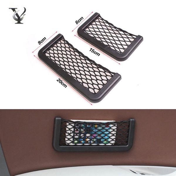 

car organizer black storage bag stick-up mesh net seat side back for sundry
