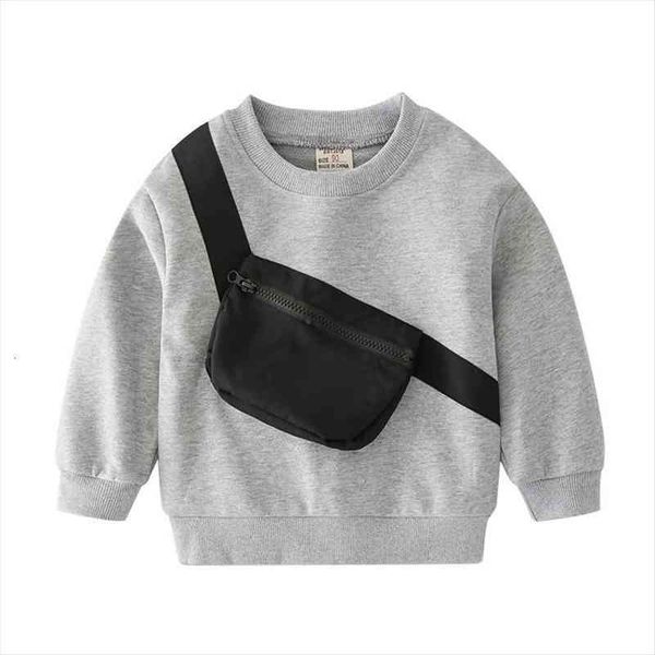 

autumn winter fashion boys shirts baby boy girl cotton clothing kids sport casual sweatshirts with pocket, Black
