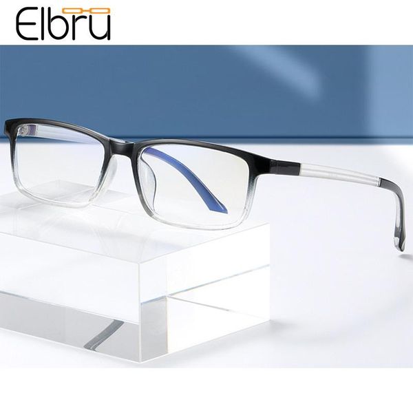 

fashion sunglasses frames elbru retro posensitive smart color-changing flat lens glasses women ultralight gradient color frame clear plain e, Black