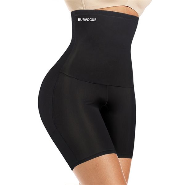 Burvogue Yüksek Bel Karın Kontrol Külot Zayıflama Bel Eğitmen Popo Kaldırıcı Shapewear Dikişsiz Seksi Iç Çamaşırı Vücut Şekillendirici Külot 211116