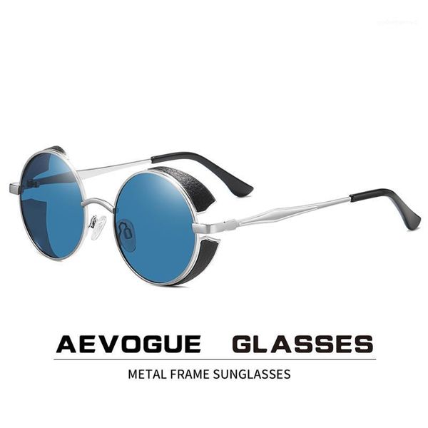 

fashion vintage steampunk sunglasses men metal round uv400 ae0880, White;black