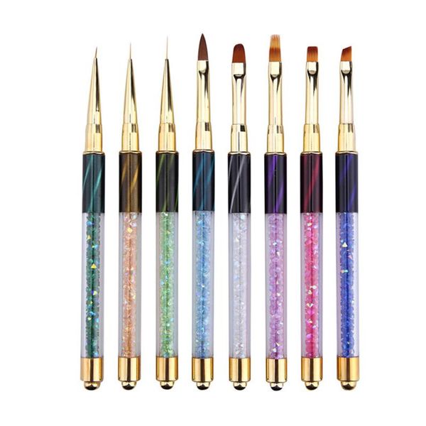 

nail brushes gel brush acrylic art application painting sculpture pull line pinceau, Yellow