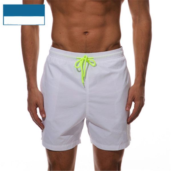 

mens solid colors beach shorts fashion trend breathable drawstring shorts swimwear summer male new waterproof sports casual short pants