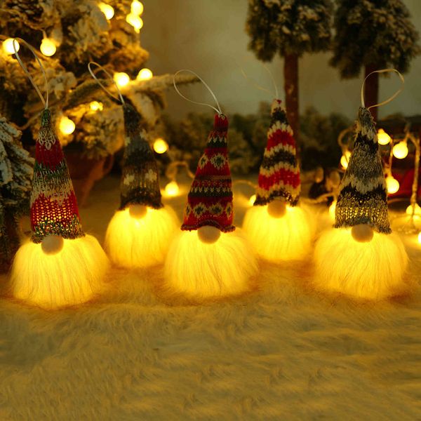 

decorated with light-emitting doll white beard doll christmas tree accessories props gifts