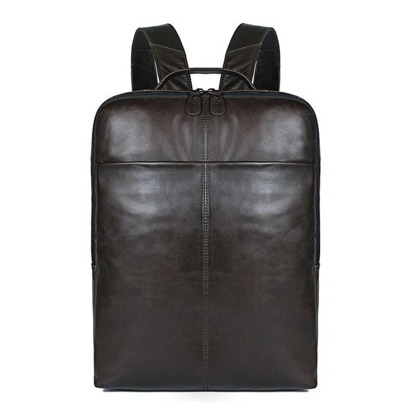 

backpack vintage genuine leathe for teenage school bags men lapleather backpacks 7280c/j