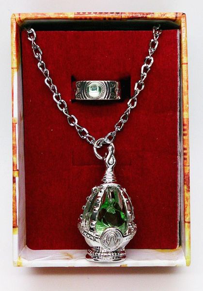 

chains anime puella magi madoka magica soul gem necklace women cosplay crystal jewelery set, Silver