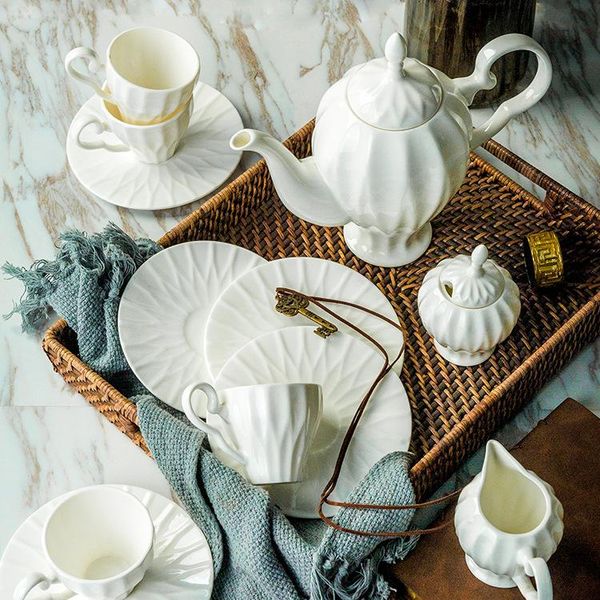 

mugs ceramic coffee set european retro cup dish creative gift tea