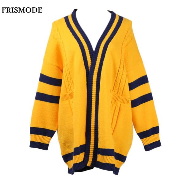 

women's sweaters 2021 autumn winter knitted sweater v-neck long sleeve open stitch thick casual style doggy pattern twist yellow, White;black