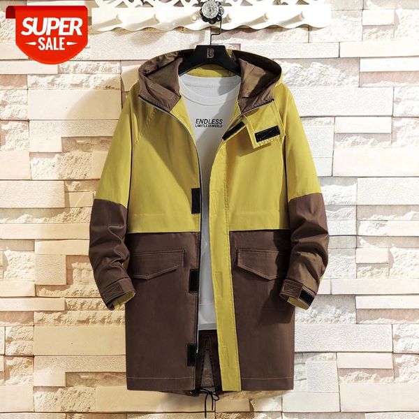 

2020 Casual Men's Windbreaker Jackets Long Trench Coat For Spring Autumn Winter Clothes #Q53i, Black;brown