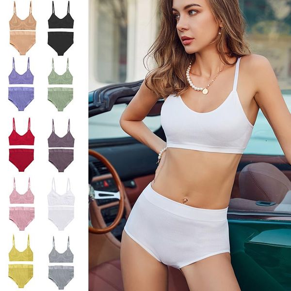 

bras finetoo seamless women bra set classic high waist panties lingerie female underwear suit girls tank crop s-xl, Red;black